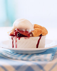 Peach and Blueberry Cobbler